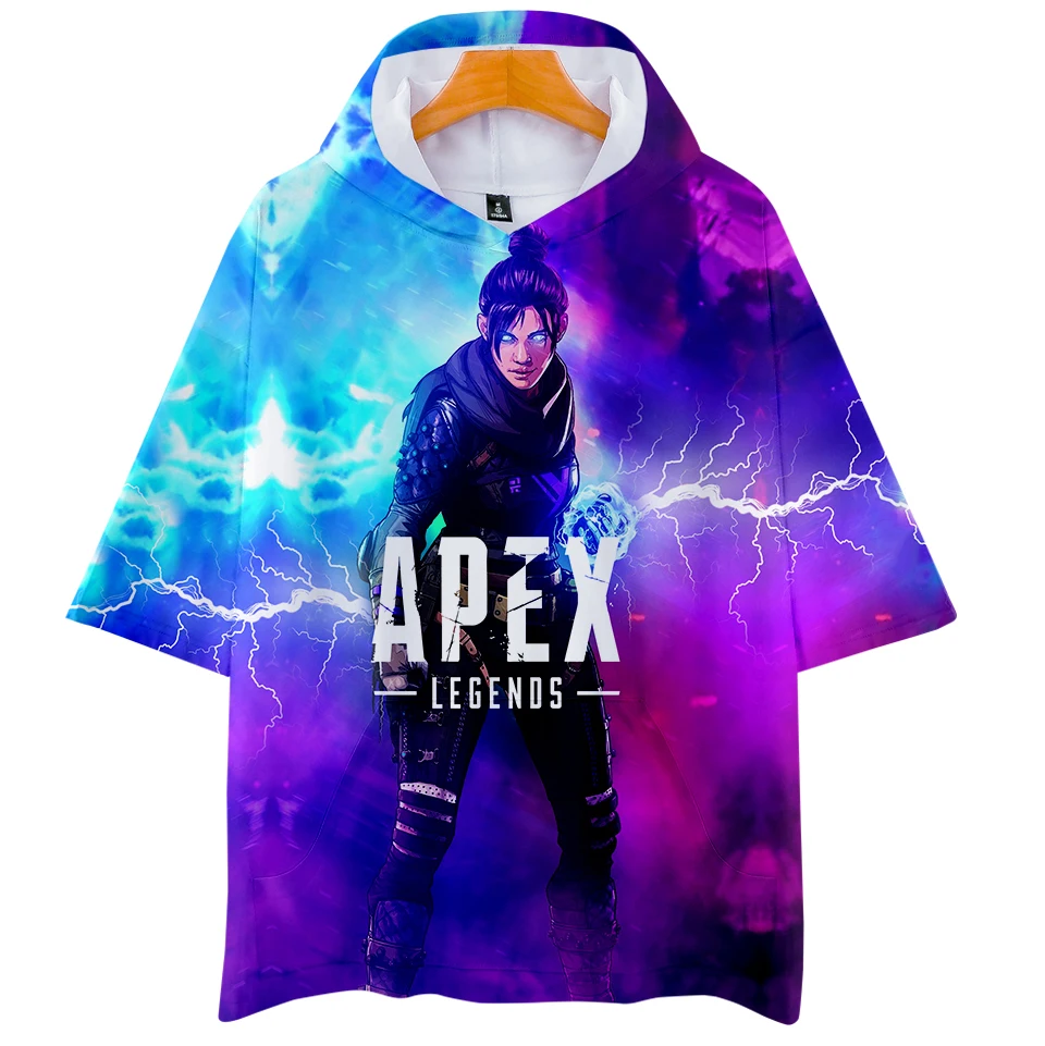 Short T-shirts with hat clothing 3D Kids tops print cotton cartoon hoodies  clothing unisex Short Sleeves Summer Tee aikooki