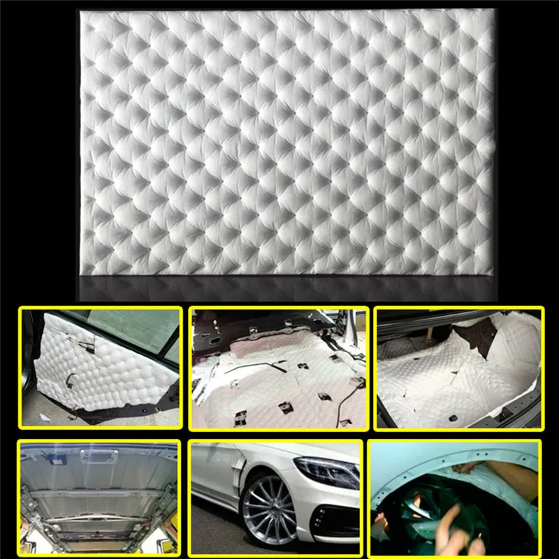 80*50cm car Sound Insulation Foam Firewall Sound Deadener Car Heat Shield Insulation Mat