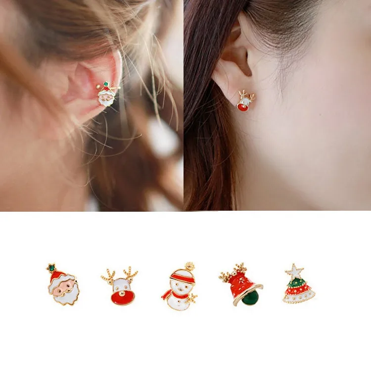 

1pcs New Arrival Fashion Deer Stud Earrings for Women Party Christmas Gift Snowman Earrings Boucle D'oreille Femme 2018 Brinco