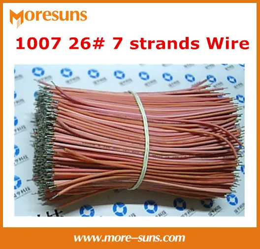 Free shipping 100pcs/lot 100MM electronic wire harness Tin plated copper 1007 26# 7 strand Pink Wiring Harness | Электроника