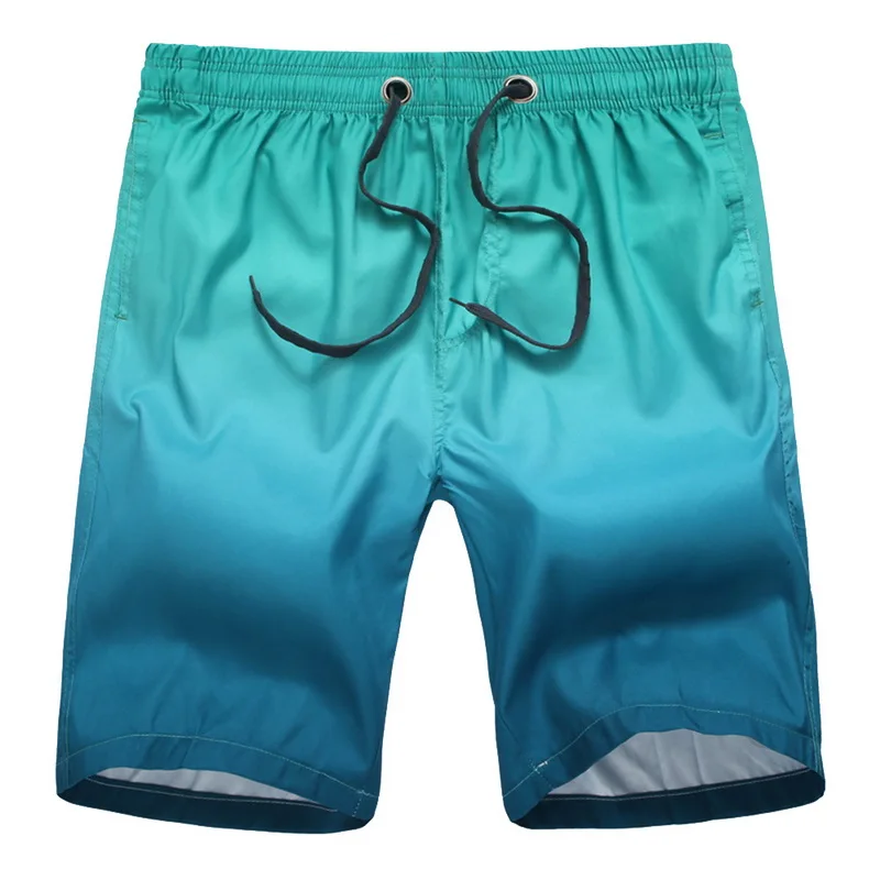 Litthing Men's Beach Shorts Summer Water Sports Trainning Surfing Trunks Quick Dry Gradient Shorts Elastic Drawstring For Male