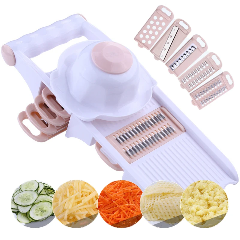 5 Piece Cheese Grater Set with Container - Shredder Vegetable Slicer Graters Fine and Coarse Metal Hand | Дом и сад