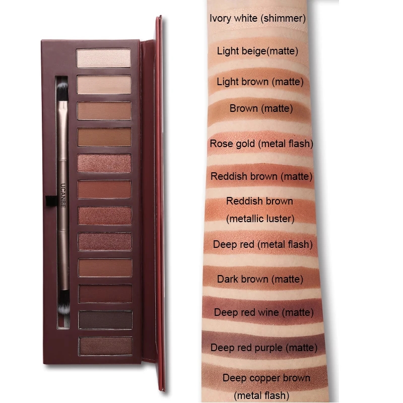 Палитра теней для век UCANBE 12 цветов|nude eye shadow palette|shadow palettebrand palette |