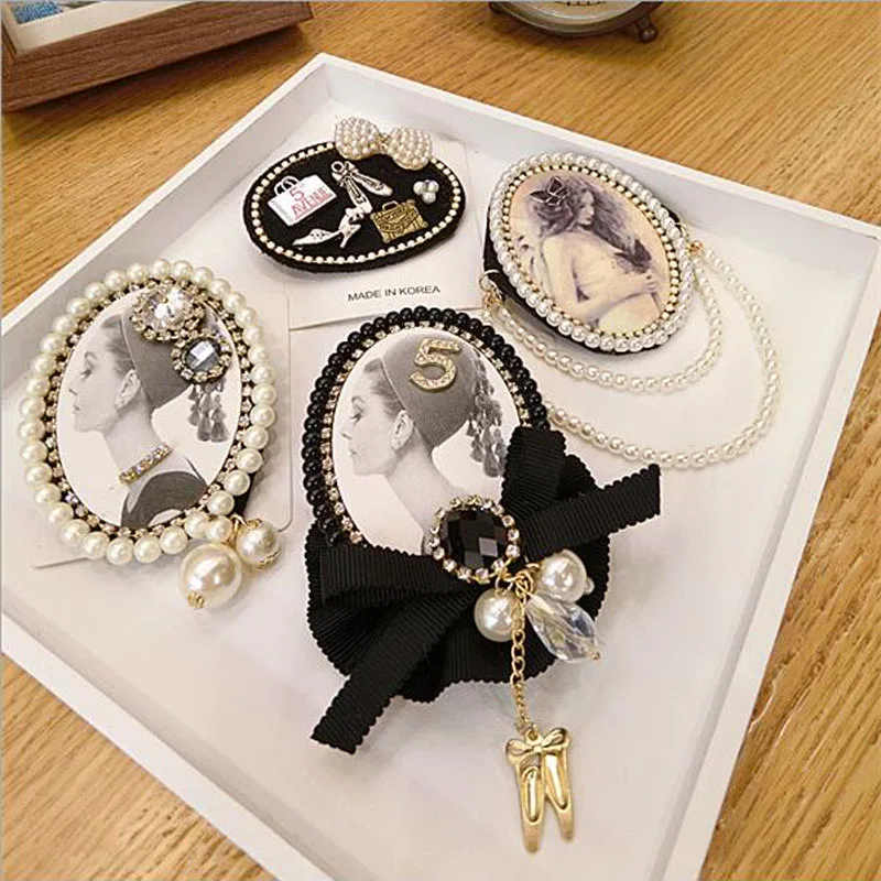 

The latest hot beauty diagram bow pearl corsage pins accessories female fragrant romantic Su