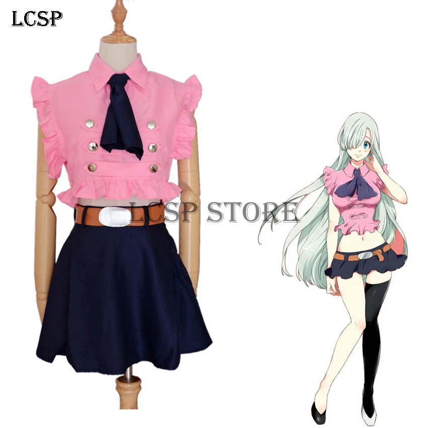 

LCSP The Seven Deadly Sins Elizabeth Liones Cosplay Costume Japanese Anime Nanatsu No Taizai Uniform Suit Outfit Clothes