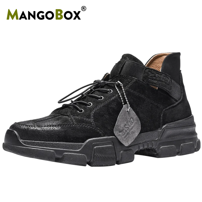 

Male Shoes 2019 Mangobox Spring Autumn Low Top Casual Shoes Genuine Leather Lace-Up Elastic Sole Breathable Pigskin Basic Shoes