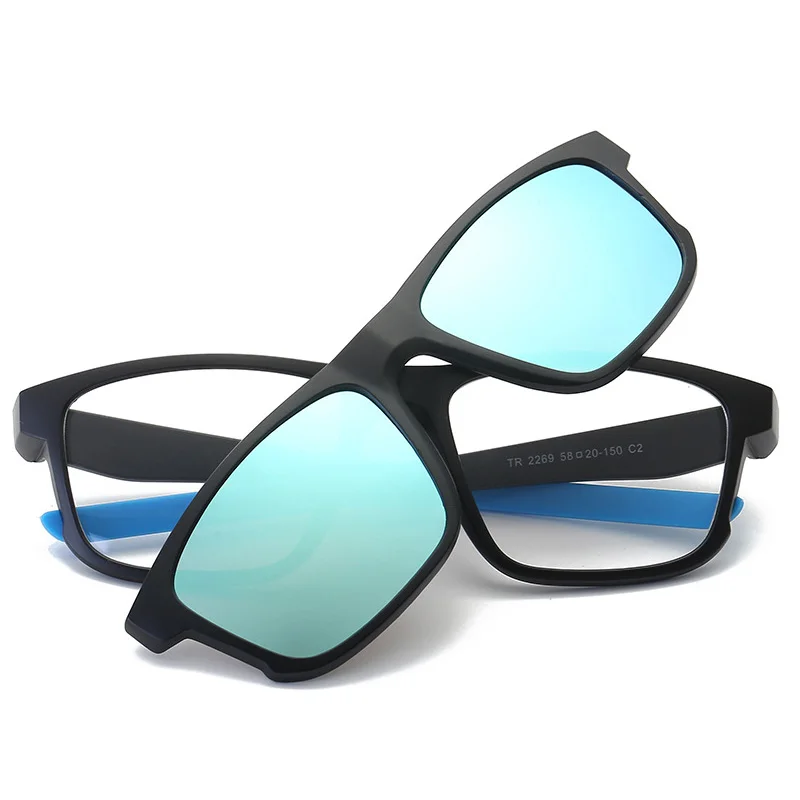 Ultralight TR90 Polarized Clip On Sunglasses Men Women Driving