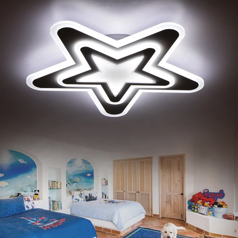 

LED children's room lamps Ceiling Lights ultra-thin modern men girls five pointed kindergarten eye care lighting LU80116