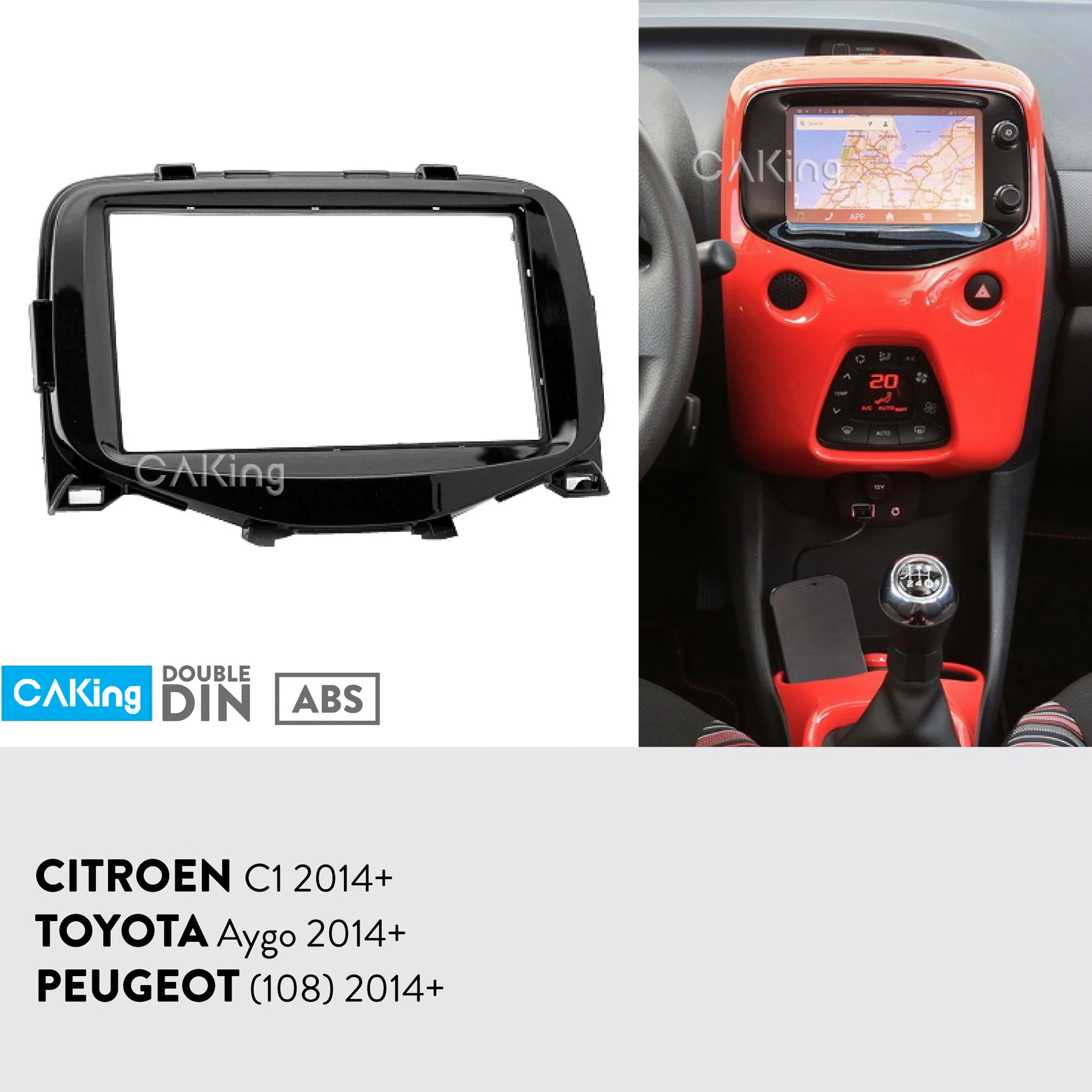 Citroen C1 Radio Faceplate Single Din Fitting Fascia Car stereo Radio faceplate 