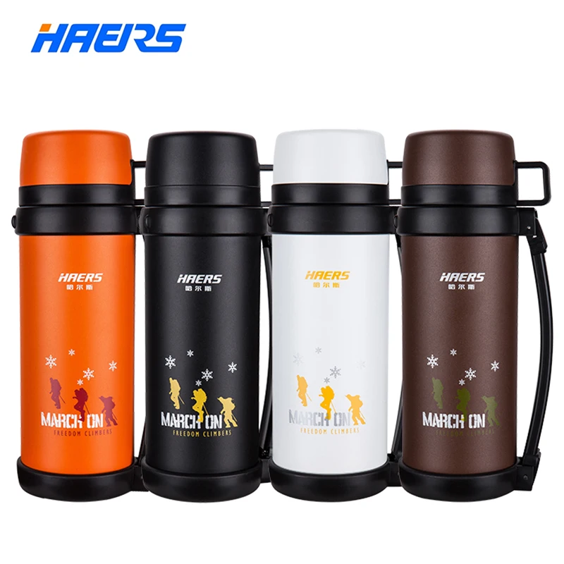 Haers Brand 1 5L Double Stainless Steel Insulated Vacuum Bottle Climb Travel Sports Vacuum Thermos 12