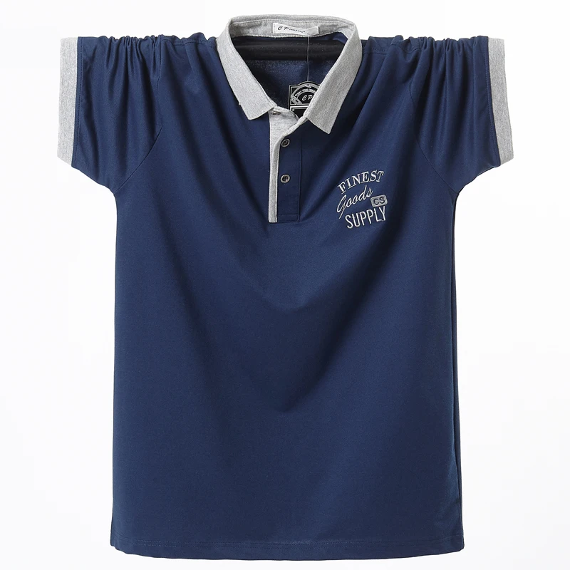 

2019 Summer New Men' Short Sleeve Polo Shirt 6 Colors Cotton Business Casual Top Loose Straight POLO Shirt Men 4XL 5XL 6XL