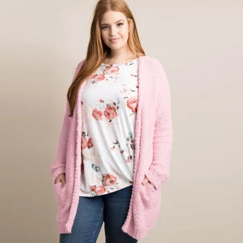 

Pregnant Women Nursing Plush Coat Outwear Female Long Sleeve Solid Pocket Cardigan Jacket Cotton Pink Soft Casual Coat Autumn