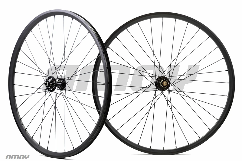 27.5er MTB XC Углеродные колеса 3K UD 12K Передняя qr15 через заднюю 142 мм X12 стальная осевая