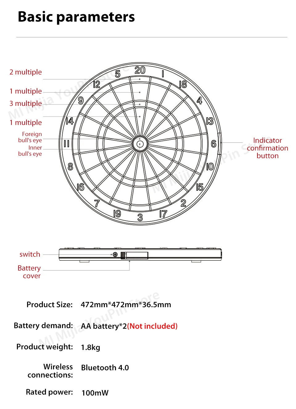 Смарт-Дротика Xiaomi Youpin SDB, Target Youth Edition, A1, Bluetooth, подключение к Интернету, обмен данными, наслаждайтесь боевым поиском, смарт-Дротика