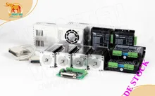 EU Free! CNC Wantai 4 Axis Nema23 Stepper Motor 425oz (3N.M)4.2A 8mm single shaft+Driver DQ542MA 4.2A Laser Engraver Machine free ship from germany act motor 1pc nema23 stepper motor 23hs2442 single shaft 4 lead 425oz in 112mm 4 2a 8mm diameter bipolar