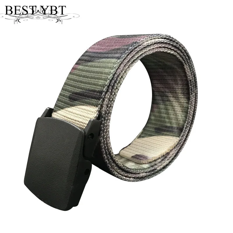 Best YBT Unisex Nylon belt Anti allergic men's woven outdoor sport nylon belt Smooth buckle
