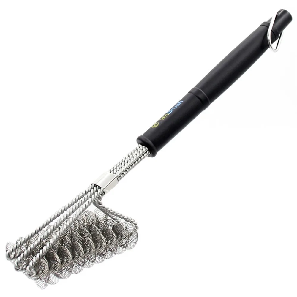 OOTDTY Best BBQ Grill Brush Stainless Steel Woven Wire Spring Bristles