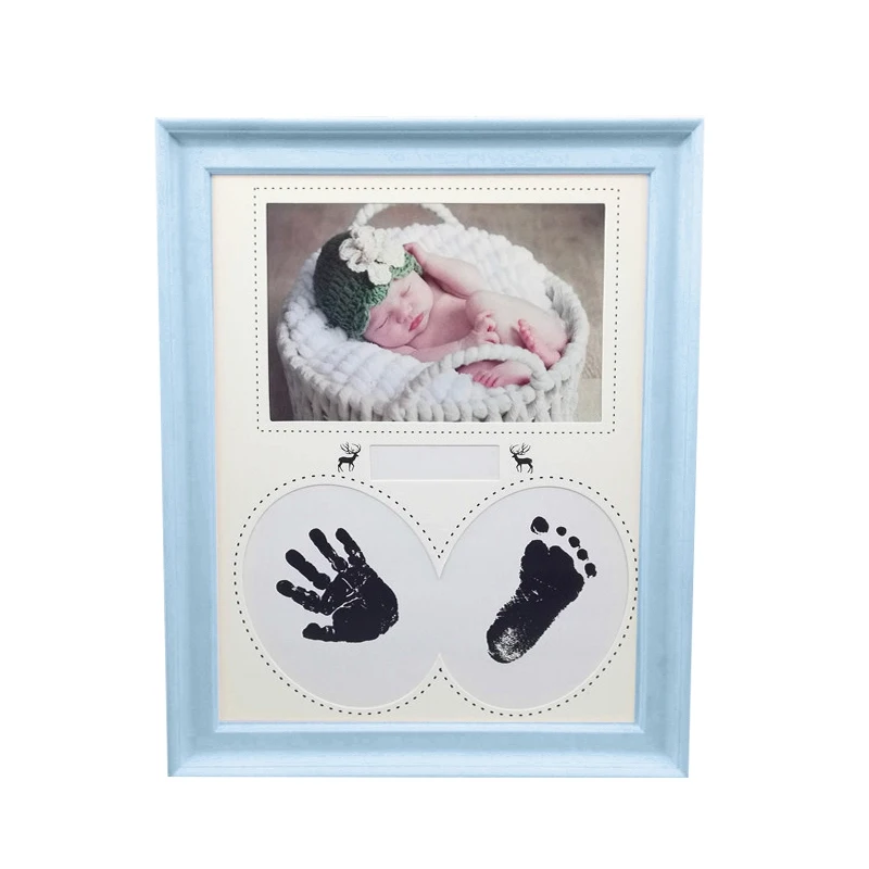 

Hot Sale Baby Photo Frame Cute Kids Picture Frame Newborn Handprint Footprint Photo Frame Room Decorations Baby Birthday Gift