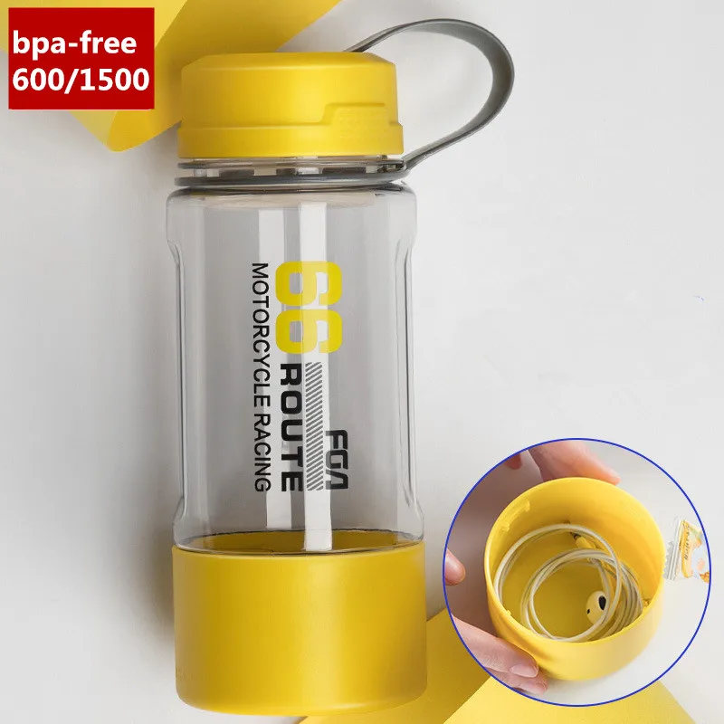 Bpa-free 600 мл/л большая емкость портативный Канатный пластиковый Космический Чайник Спорт на открытом воздухе скалолазание бутылка для воды инфузионное чайное ситечко