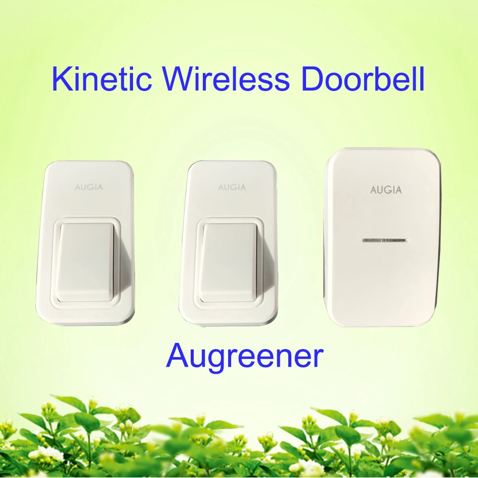 

No Battery Wireless Cordless Doorbell 2 Push Buttons 1 Door Bell Chime Self-powered Waterproof Button For Home Apartment No Wire