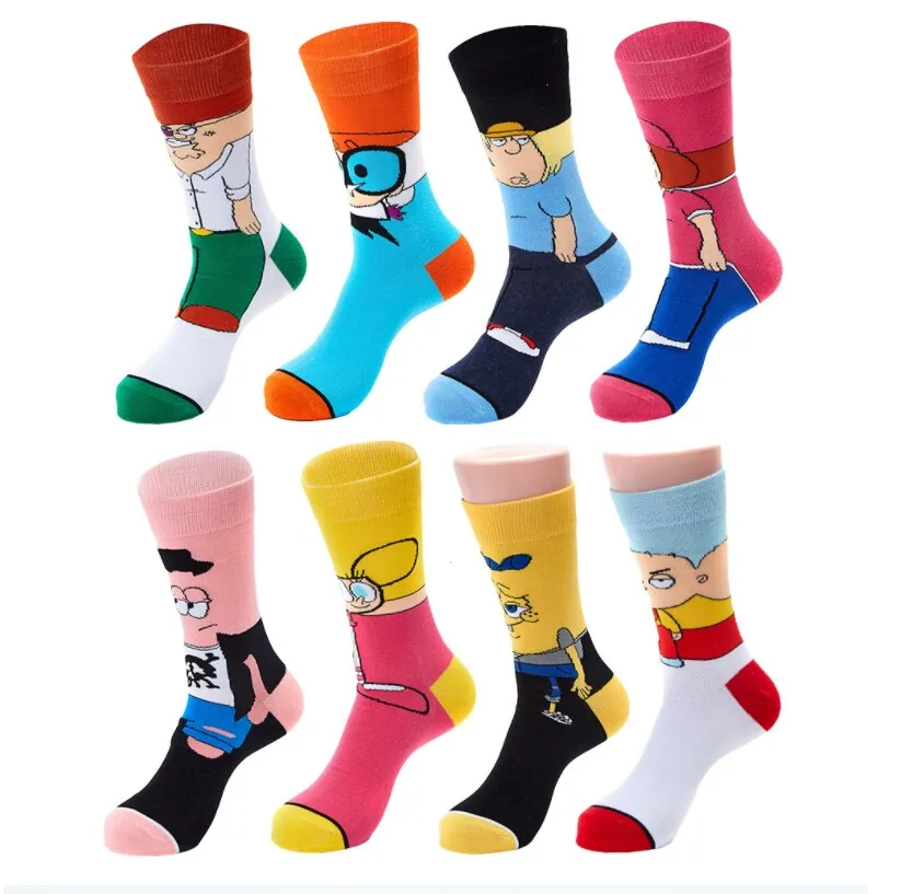 

Personalized art anime print socks fashion funny novelty cute cartoon men women sock comfort happy colorful cotton crew socks