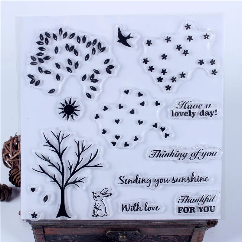 

Rubber Silicone Clear Stamps for Scrapbooking Tampons Transparents Seal Background Stamp Card Making Diy snowflake Spring return