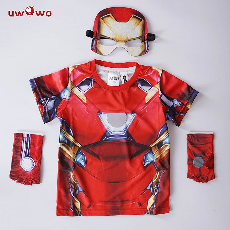 UWOWO аминовый костюм для косплея Железного человека вечерние костюмы детей на