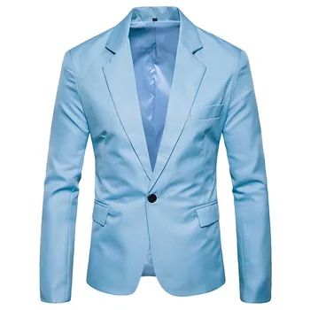 

New Spring Casual Men Blazer Cotton Slim Fit High Quality Luxury Blazer Male 2019 Fashion Brand Blazer Men Suits