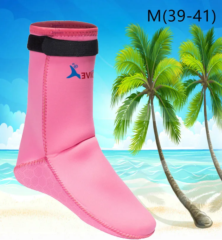 Водные спортивные зимние носки для купания для взрослых, предотвращающие появление царапин, сохраняющие тепло, Плавающие Плавники, закрывающие пояс, носки для дайвинга, обувь для плавания - Цвет: Светло-серый