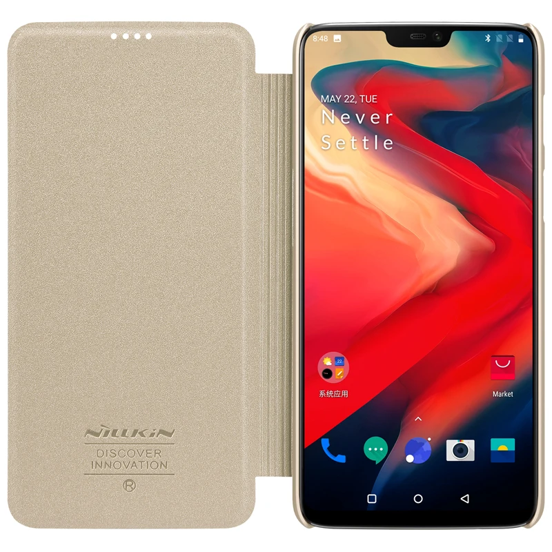 Чехол Oneplus 6 для One plus 5T 5 NILLKIN супертонкий кожаный чехол книжка с блестками
