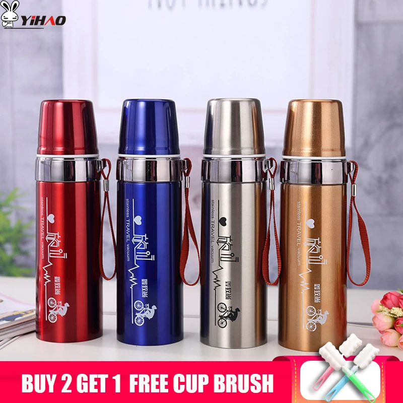 

YIHAO 600ml 800ml 304 Stainless Steel Vacuum Flasks Thermoses Cup Outdoor Sport Portable Thermal Business Vacuum Flask Cup