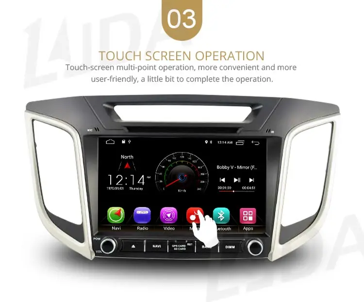 Sale LJDA Android 9.1 Car dvd player for HYUNDAI IX25 CRETA Car Radio headunit gps navigation stereo multimedia WIFI autoaudio 2G+16G 5