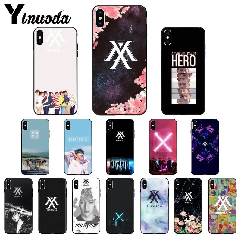 11pro MAX Monsta X KPOP Boy Group красочные милые аксессуары для телефонов Чехол Apple iPhone 8 7 6 6S Plus