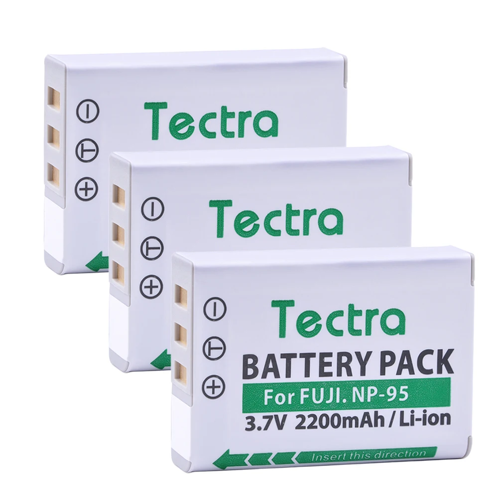 Tectra 3PCS NP 95 NP95 Camera аккумулятор для Fujifilm FinePix REAL 3D W1 X100 X100S X S1 F30 F31fd X30 X100T Ricoh GXR|camera
