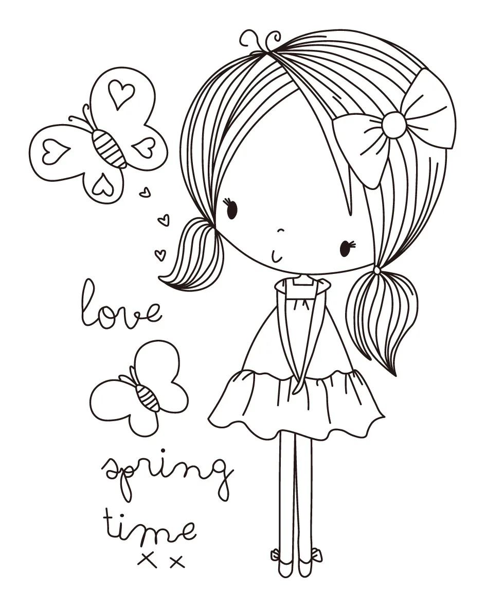 

clear stamps and metal cutting dies girl