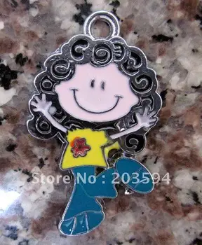 

s1728 Wholesale 100Pcs/Lots Metal Enamel lovely FUWA cHARMS