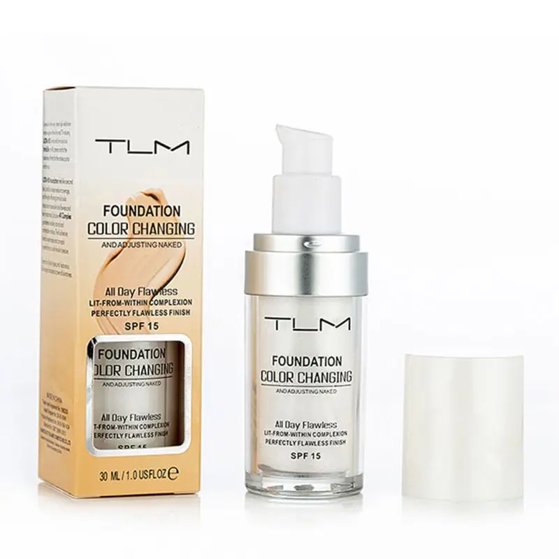 

30ml Color Changing Foundation Primer Pore Cover Makeup Base Nude Face Liquid Concealer Moisturize Cosmetics