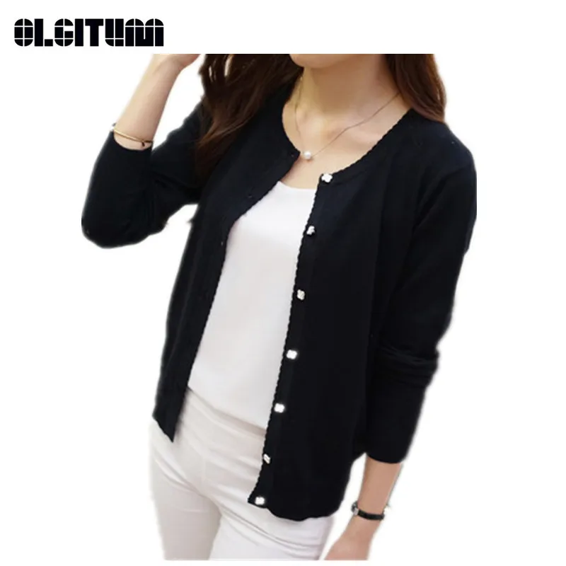 New 2019 Spring Short Thin Cardigan Women Office Air Conditioning Open Stitch All-matched Knitted Sweater Outerwear Mujer SW1392 |