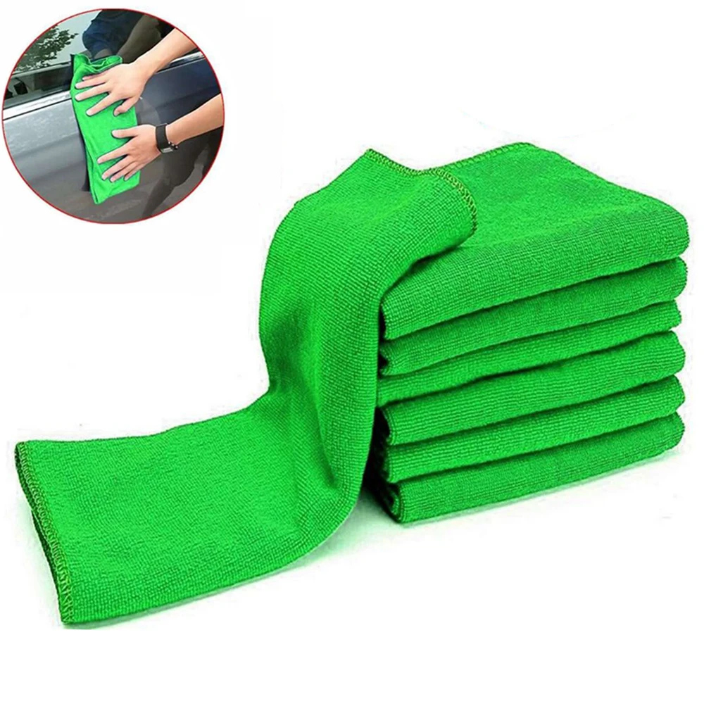 

1Set 5pcs Green & Blue Microfiber Cleaning Auto Car Detailing Soft Microfiber Cloths Wash Towel Duster Home Cleaning Tools