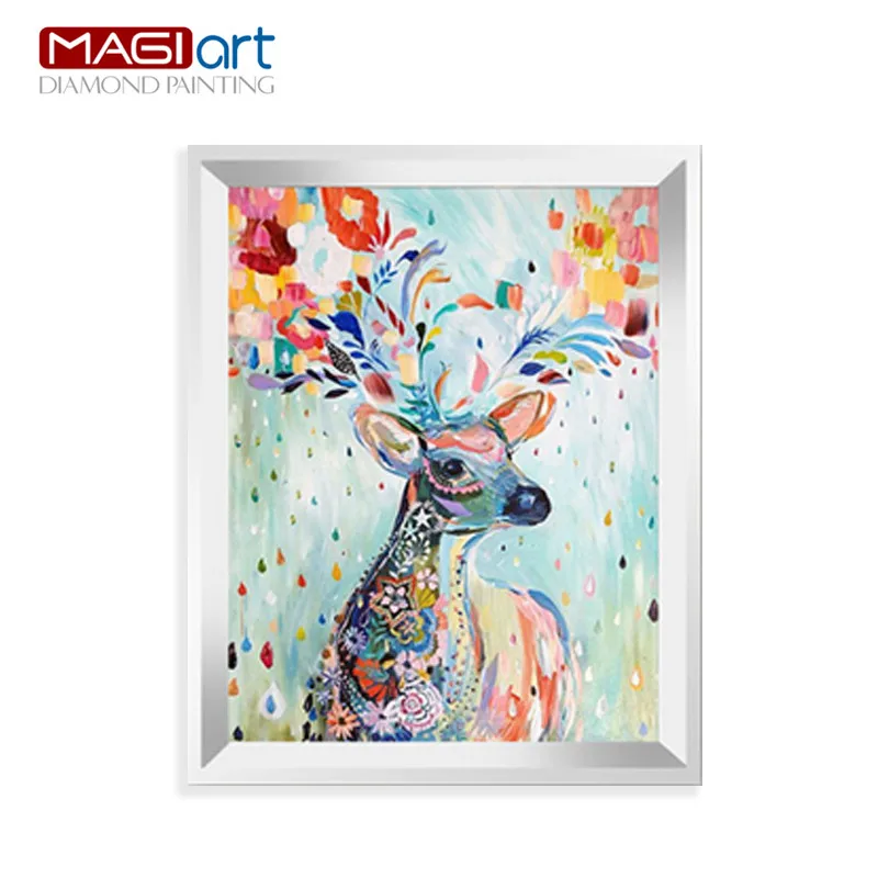 

Diamond painting accessories,Diamond embroidery,5D DIY mosaic Diamant, picture of rhinestones,full round colored deer ZMA034