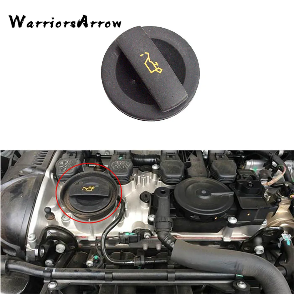

WarriorsArrow Engine Oil Filler Cover Lid Cap For Audi A4 2.0 3.0 3.2 A4 A6 A7 For VW Touareg Golf Jetta Passat B6 06C103485N