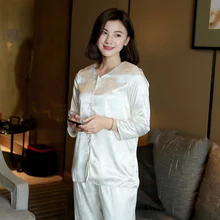 Шелковый Атласный пижамный комплект принцессы, домашний костюм для женщин, комплект из 2 предметов, пижамный комплект, ночная одежда, домашняя одежда, одежда для сна