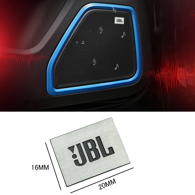 

1x Excellent JBL Logo Car Audio decorate fit For Audi A4 C5 B8 B7 C6 Q5 Q7 A3 B6 A6 C6 8P A7 Auto Decal Accessories Car Styling