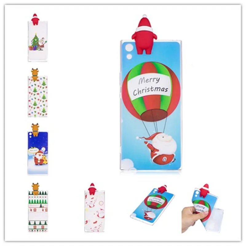 

Merry Christmas Back Cover For Sony Xperia X XA XA1 Ultra for Fundas Sony Xperia E5 Case Soft TPU for Sony XA1 Ultra XA X Cases
