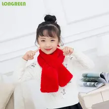 Новинка; модный детский шарф; сезон осень-зима; имитация кроличьей шерсти; теплый натуральный цвет мягкий