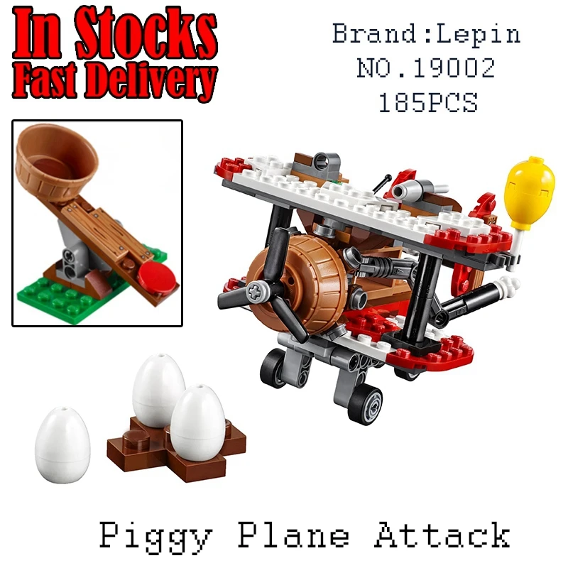 

LEPIN 19002 185PCS Red Bird Green Pig Movie Game Building Block DIY Assemble Active Education Model Bricks Toys for children
