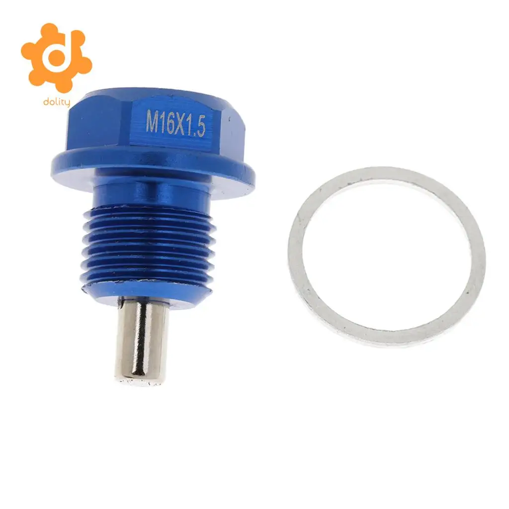 dolity M16x1.5 Auto Magnetic Oil Drain Plug Bolt Screw Sump Nut Crush Washer
