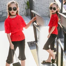 Girls'New Short-sleeved Summer Suit for Trendy Girls in 2019 Girls'New Short-sleeved Summer Suit for Trendy Girls in 2019