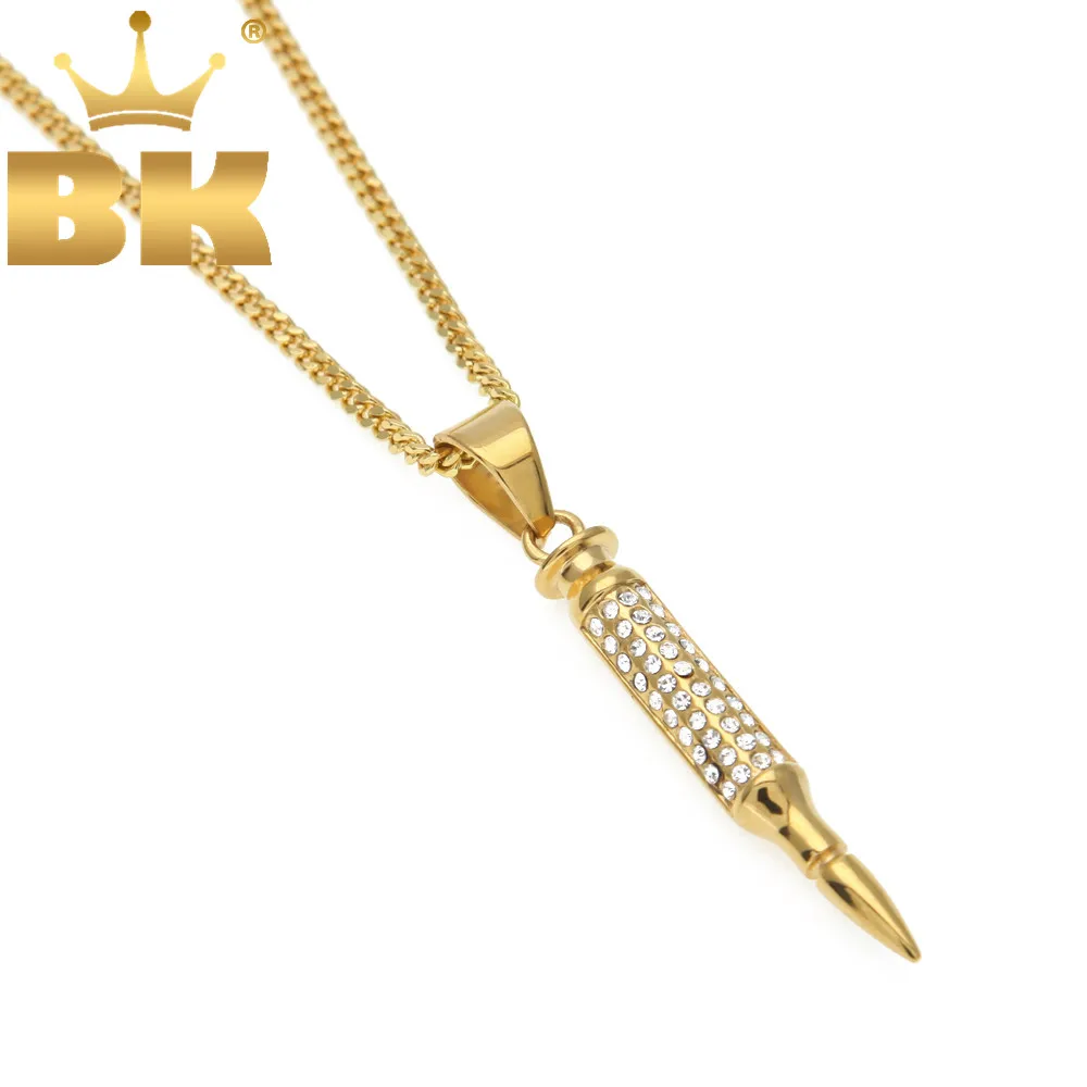 Gold/Steel Color Bullet Darts Pendant Stainless Steel Retro Hiphop