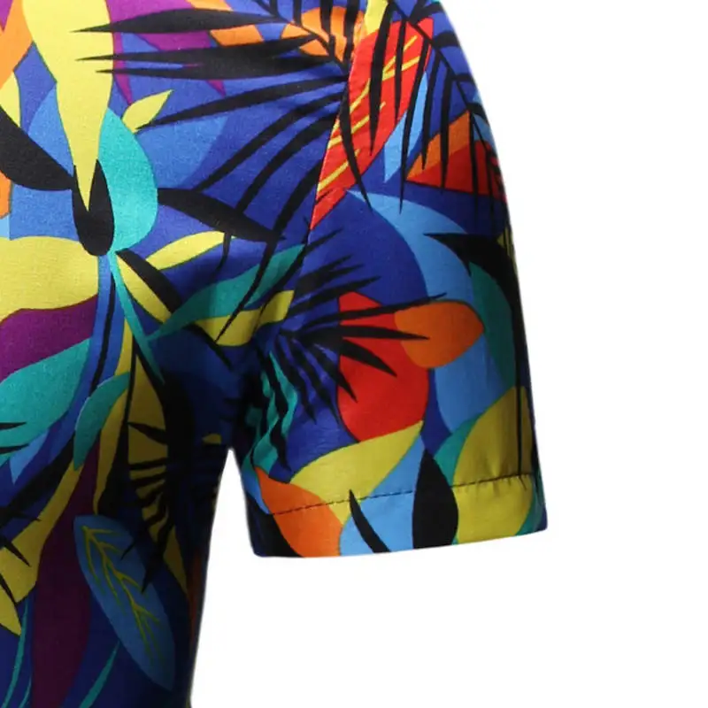 Новые летние мужские пляжные Гавайские рубашки с коротким рукавом, хлопковые повседневные рубашки с цветочным принтом обычного размера плюс XXXL, модная мужская одежда